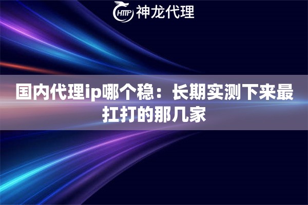 国内代理ip哪个稳：长期实测下来最扛打的那几家