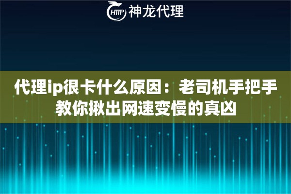 代理ip很卡什么原因：老司机手把手教你揪出网速变慢的真凶