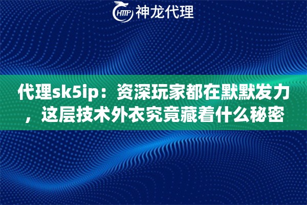 代理sk5ip：资深玩家都在默默发力，这层技术外衣究竟藏着什么秘密