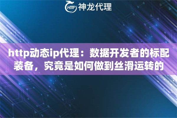 http动态ip代理：数据开发者的标配装备，究竟是如何做到丝滑运转的