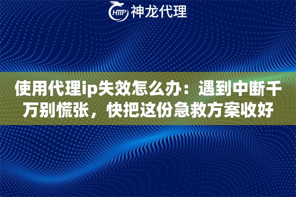 使用代理ip失效怎么办：遇到中断千万别慌张，快把这份急救方案收好