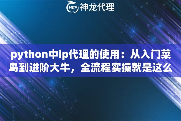 python中ip代理的使用：从入门菜鸟到进阶大牛，全流程实操就是这么水到渠成
