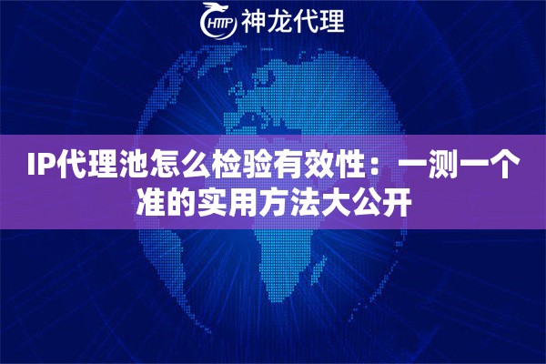 IP代理池怎么检验有效性:一测一个准的实用方法大公开 IP代理池怎么检验有效性:一测一个准的实用方法大公开