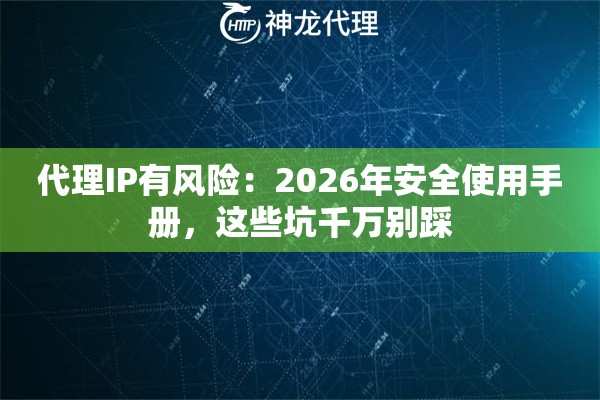 代理IP有风险：2026年安全使用手册，这些坑千万别踩