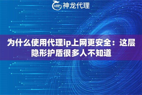 为什么使用代理ip上网更安全：这层隐形护盾很多人不知道