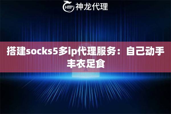 搭建socks5多ip代理服务：自己动手丰衣足食