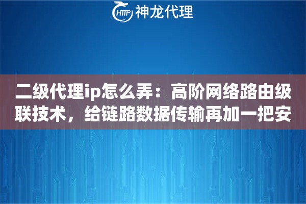 二级代理ip怎么弄：高阶网络路由级联技术，给链路数据传输再加一把安全锁