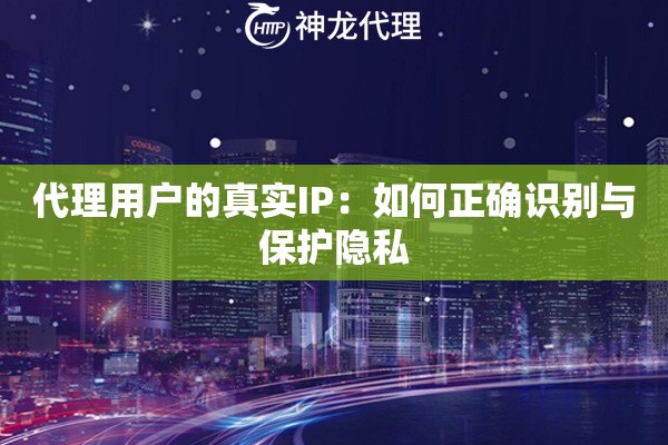 代理用户的真实IP：如何正确识别与保护隐私