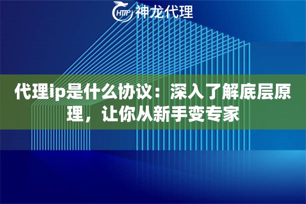代理ip是什么协议：深入了解底层原理，让你从新手变专家