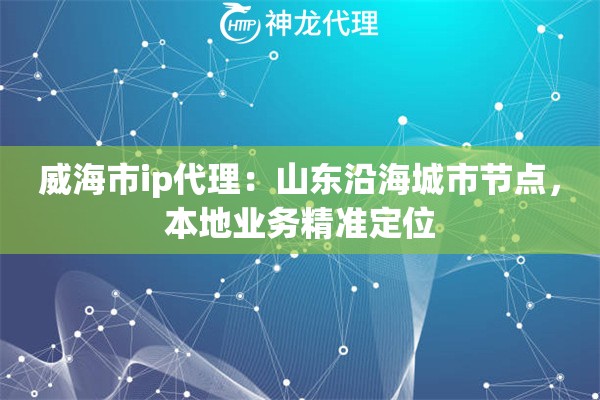 威海市ip代理：山东沿海城市节点，本地业务精准定位