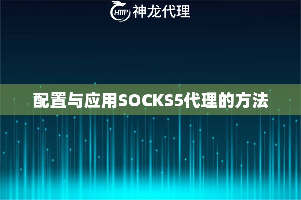 配置与应用SOCKS5代理的方法