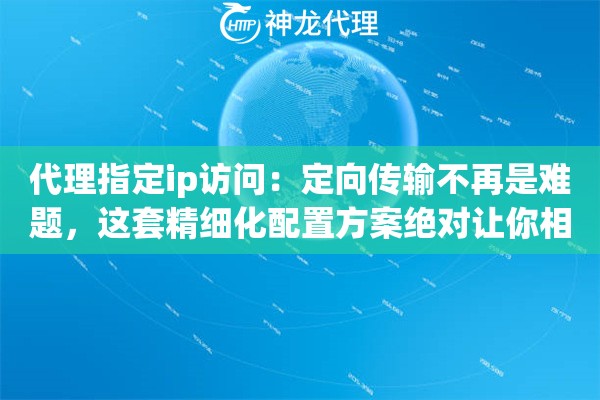 代理指定ip访问：定向传输不再是难题，这套精细化配置方案绝对让你相见恨晚