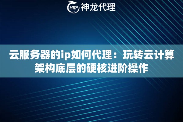 云服务器的ip如何代理：玩转云计算架构底层的硬核进阶操作