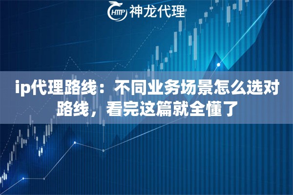 ip代理路线：不同业务场景怎么选对路线，看完这篇就全懂了