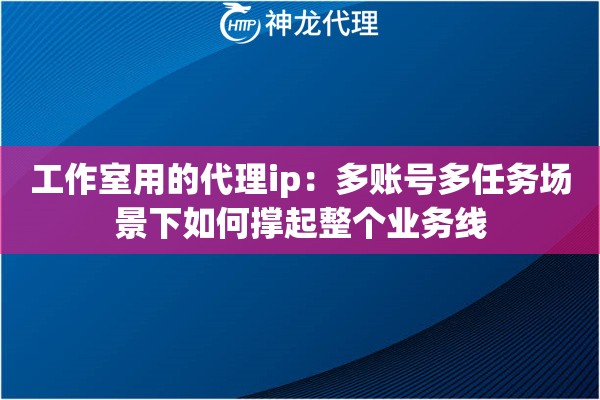工作室用的代理ip:多账号多任务场景下如何撑起整个业务线 工作室用的代理ip:多账号多任务场景下如何撑起整个业务线