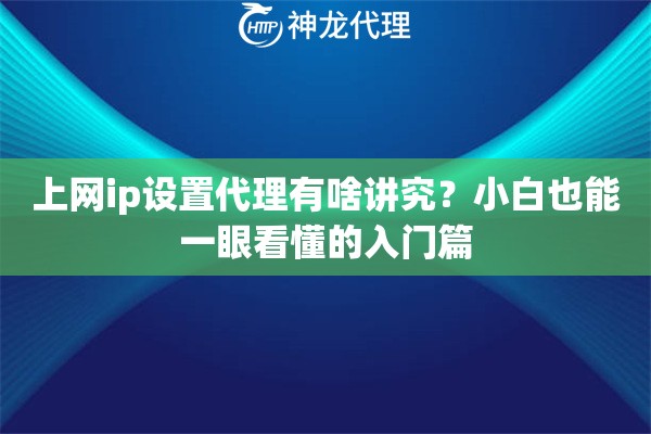 上网ip设置代理有啥讲究?小白也能一眼看懂的入门篇 上网ip设置代理有啥讲究?小白也能一眼看懂的入门篇