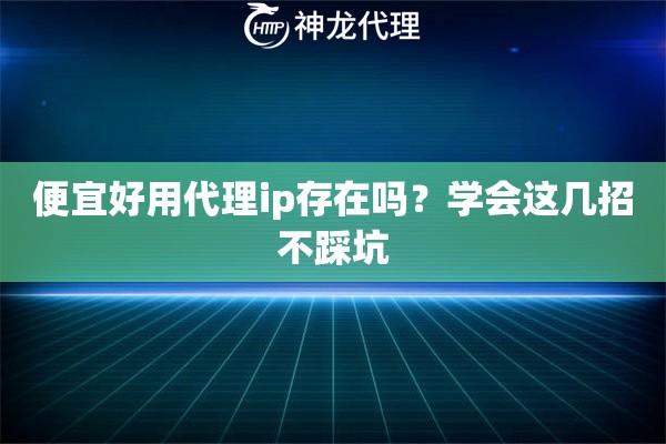 便宜好用代理ip存在吗？学会这几招不踩坑