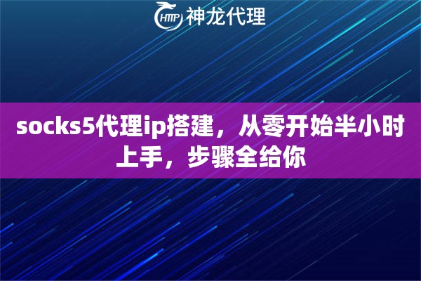 socks5代理ip搭建，从零开始半小时上手，步骤全给你