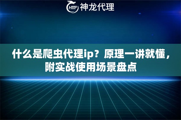 什么是爬虫代理ip？原理一讲就懂，附实战使用场景盘点