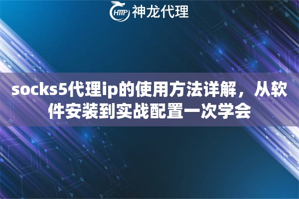 socks5代理ip的使用方法详解，从软件安装到实战配置一次学会
