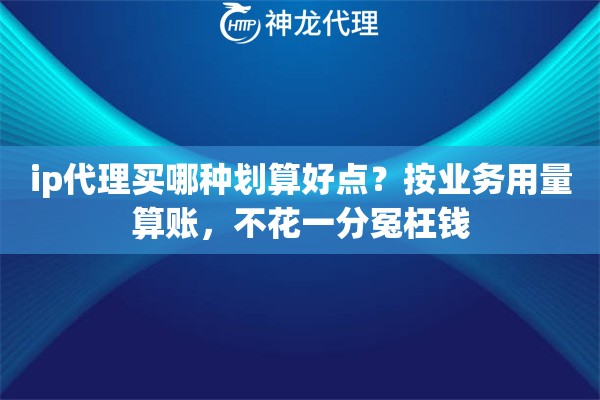 ip代理买哪种划算好点？按业务用量算账，不花一分冤枉钱