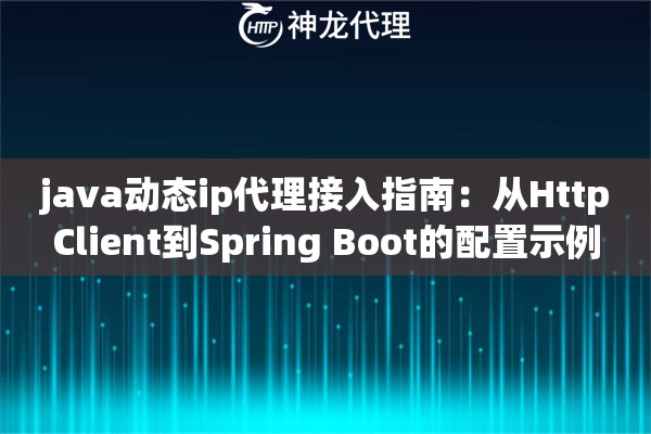 java动态ip代理接入指南：从HttpClient到Spring Boot的配置示例