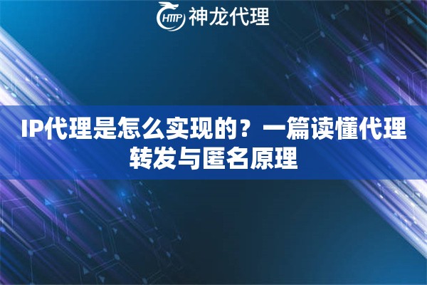 IP代理是怎么实现的？一篇读懂代理转发与匿名原理