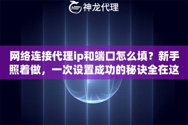 网络连接代理ip和端口怎么填？新手照着做，一次设置成功的秘诀全在这