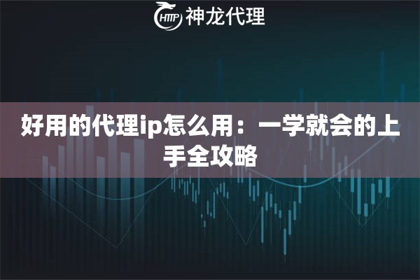 好用的代理ip怎么用：一学就会的上手全攻略