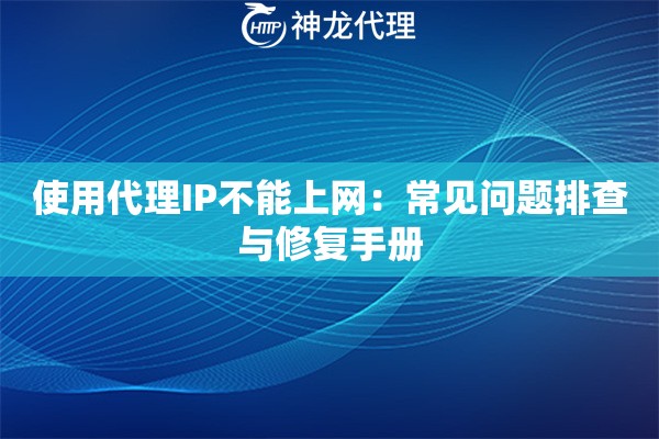 使用代理IP不能上网：常见问题排查与修复手册