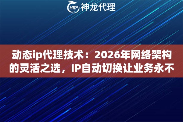 动态ip代理技术：2026年网络架构的灵活之选，IP自动切换让业务永不掉线