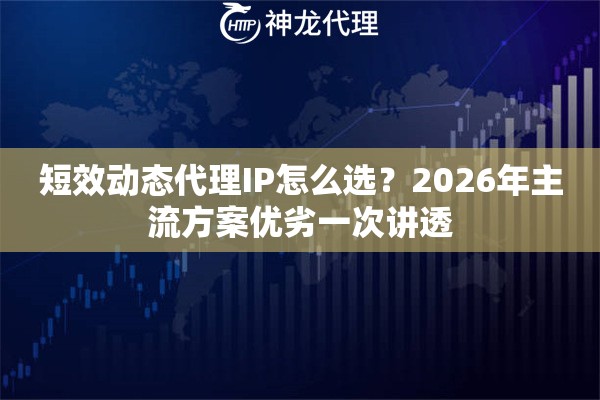 短效动态代理IP怎么选？2026年主流方案优劣一次讲透