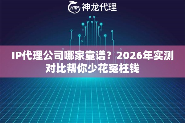 IP代理公司哪家靠谱?2026年实测对比帮你少花冤枉钱 IP代理公司哪家靠谱?2026年实测对比帮你少花冤枉钱