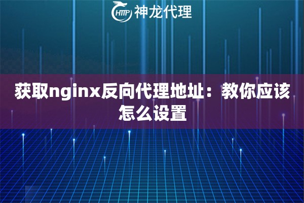 获取nginx反向代理地址：教你应该怎么设置