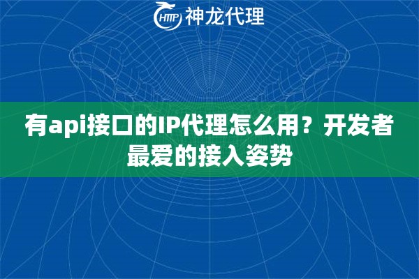 有api接口的IP代理怎么用？开发者最爱的接入姿势