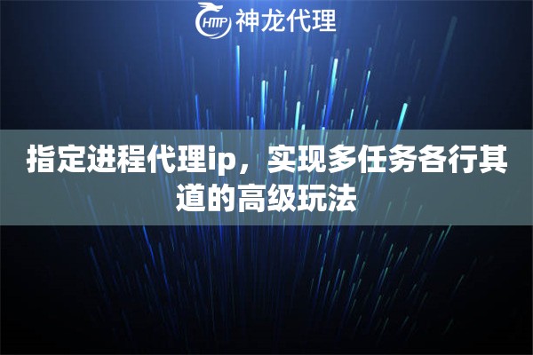 指定进程代理ip，实现多任务各行其道的高级玩法
