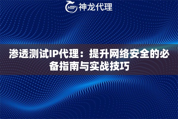 渗透测试IP代理：提升网络安全的必备指南与实战技巧