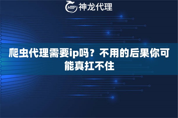 爬虫代理需要ip吗？不用的后果你可能真扛不住