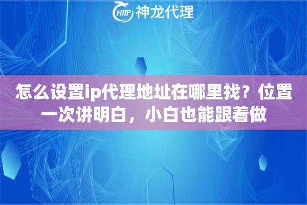 怎么设置ip代理地址在哪里找？位置一次讲明白，小白也能跟着做