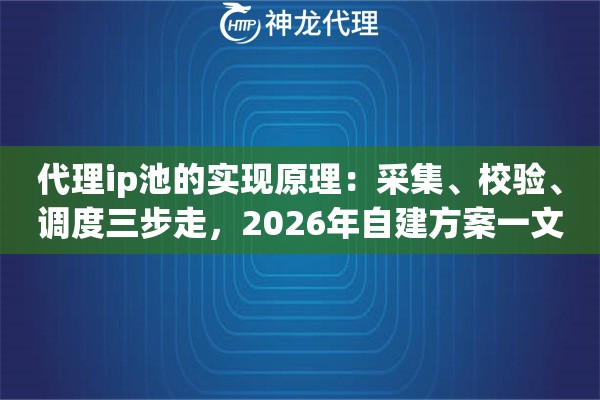 代理ip池的实现原理：采集、校验、调度三步走，2026年自建方案一文拆透