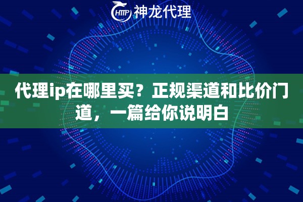 代理ip在哪里买？正规渠道和比价门道，一篇给你说明白