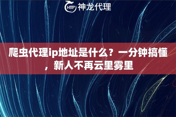 爬虫代理ip地址是什么？一分钟搞懂，新人不再云里雾里