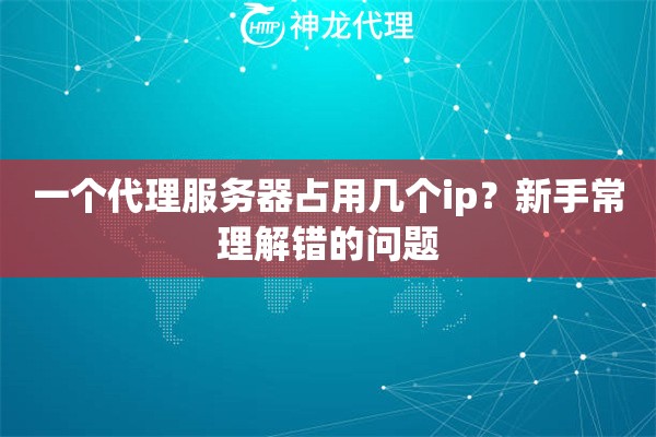 一个代理服务器占用几个ip？新手常理解错的问题
