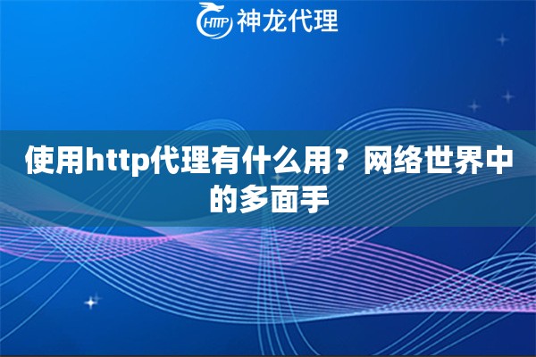 使用http代理有什么用？网络世界中的多面手