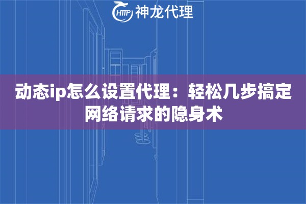 动态ip怎么设置代理：轻松几步搞定网络请求的隐身术