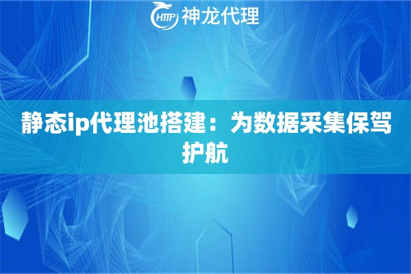 静态ip代理池搭建：为数据采集保驾护航