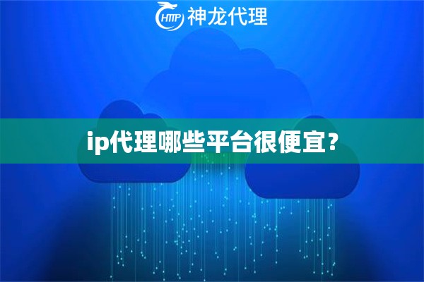 ip代理哪些平台很便宜？