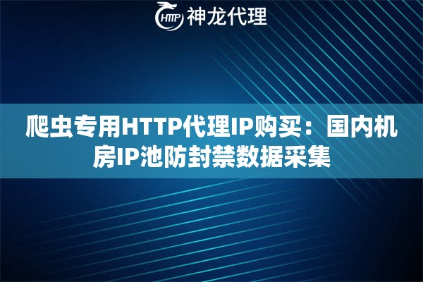 爬虫专用HTTP代理IP购买：国内机房IP池防封禁数据采集