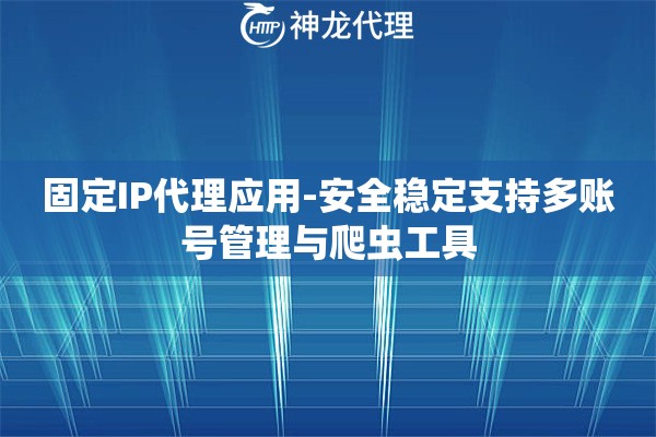 固定IP代理应用-安全稳定支持多账号管理与爬虫工具