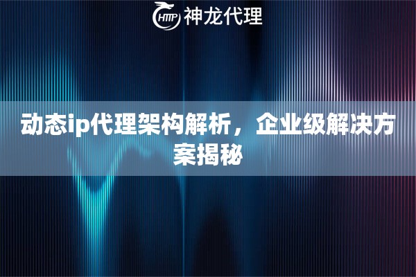 动态ip代理架构解析，企业级解决方案揭秘